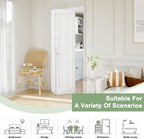 Bifold Door for 24" x80 Opening, 1-Panel Bifold Closet Door Shaker Style with Hardware Kit, Hollow Core Pre-Assembled Interior Barn Doors Panels for Closet/Pantry/Laundry, Primed