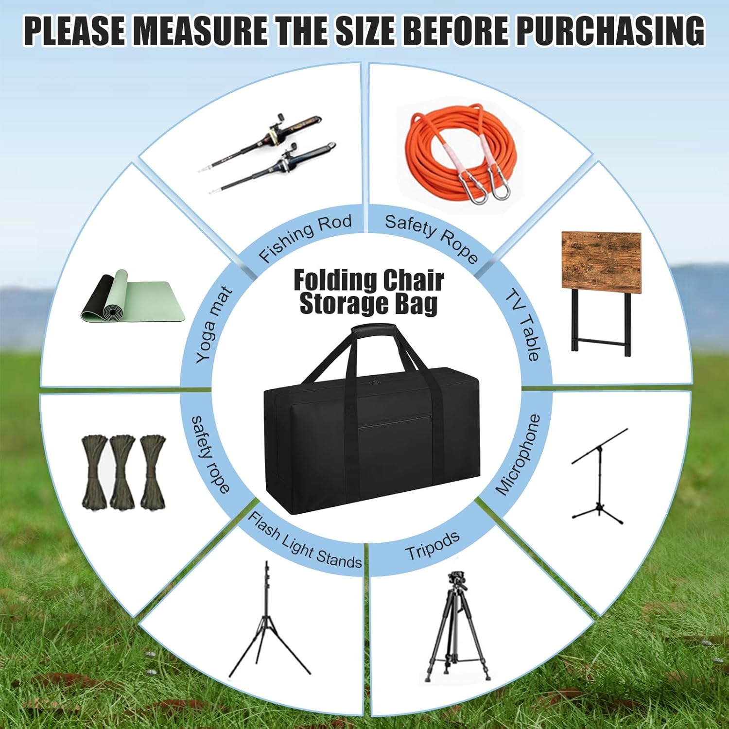 Heavy Duty Folding Chair Storage Bag, [Thick Fabric+Front Pocket] 40.5" x 12.2" x 20",For Metal/Plastic/Wooden Chairs, Large Waterproof Carry Bag with Sturdy Pad Handle,Black, (Only bag)