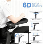 MOJAY Ergonomic Office Chair with Footrest, Big and Tall Desk Chair with Lumbar Support, High Back Home Desk Chair for Long Desk Work, Swivel Rolling Computer Seating with 6D Armrest for Home Office