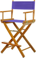 Casual Home 220-05/021-41 Honey Oak Director Chair 24" - Counter Height OakFrame/Purple Canvas