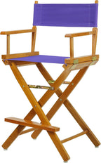 Casual Home 220-05/021-41 Honey Oak Director Chair 24" - Counter Height OakFrame/Purple Canvas