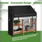 Kasla Potting Bench Cover, Waterproof Cover for Potting Table for Outdoors, Weatherproof Gardening Table for for Outsid Patio Garden Backyard - 47" L×19" W×34/48" H