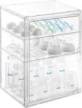 ERTIUANIO Baby Bottle Organizer – 3 Tier Acrylic Bottle Storage Organizer container, Clear Plastic Bottle Station Organizers Drawers for Countertop Kitchen Cabinet Vanity, Bathroom, Gifts for New Mom