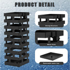 Tudomro Umbrella Stands for Entryway Large Metal Umbrella Holder 6.3 x 5.5 x 16.5 Inches with Removable Water Tray and Hooks Decor Freestanding Rectangular Hollow Rack for Home Office(Black)