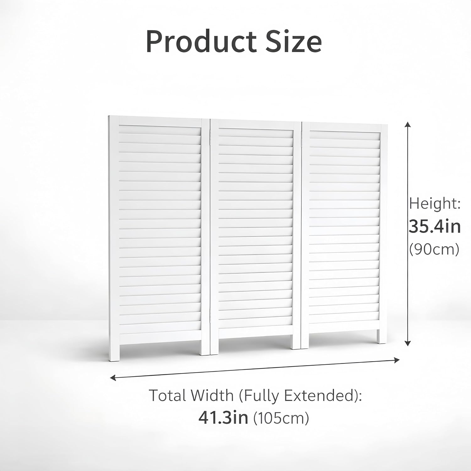 Wooden White Partition Panel Set, Modern Decorative Privacy Divider for Indoor Entryway, Bedroom, Apartment