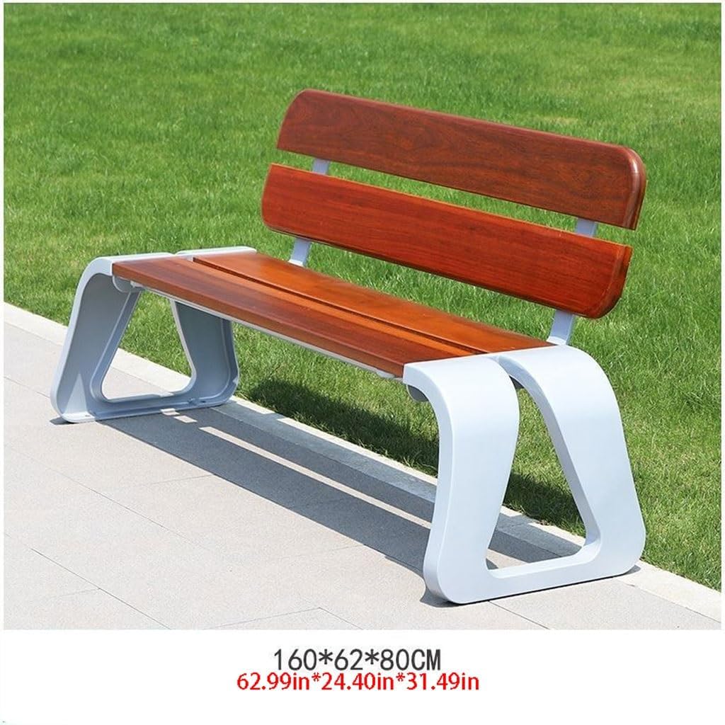 Patio Benches for Outdoors Outdoor Rest Park Bench Seat Square Garden Solid Wood Plastic Garden Benches for Outdoors