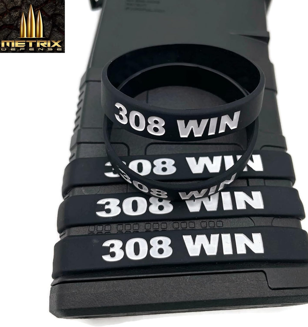 308 Win 7.62x51 Magazine Mag ID Silicone Band Durable (Pack of 3, 5 or 10)
