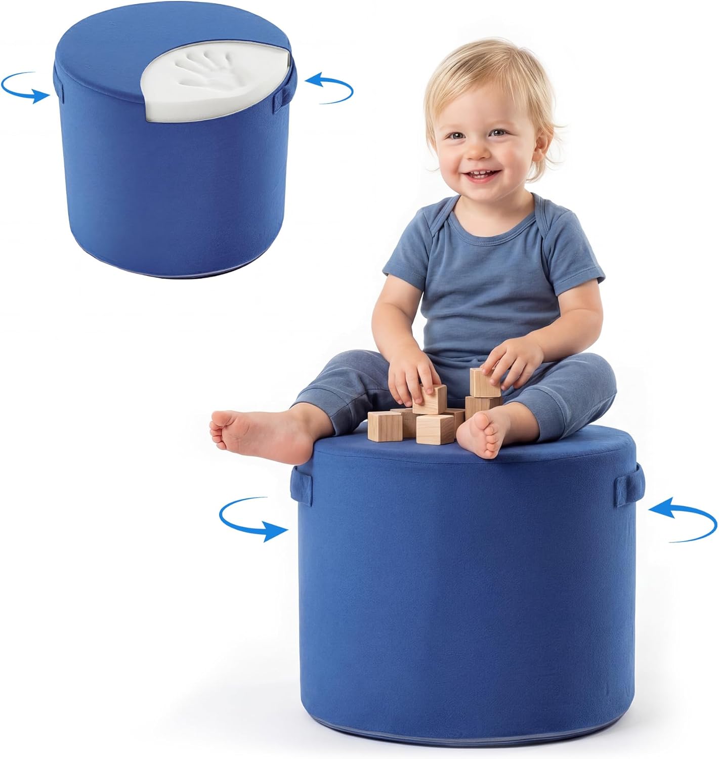 BALAPET Flexible Seating Classroom Wiggle Stool for Kids,360° Children's Swivel Stool, High-Density Foam Sensory Seat Cushion, Flexible Seating for Classroom Elementary, Non-Slip Base