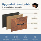 DUMOS TV Stand, Dresser with 5 Fabric Storage Drawers, Media Console Featuring Open Shelf for TV, Compact Entertainment Unit for Bedroom, Living Space, or Dorm Organization, Brown