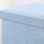 Garneck Folding Cloth Storage Stool Sky-Blue Multifunctional Footstool with High Bearing Capacity and Household Sundries Organizer for Playroom Nursery Closet Seating and Storage