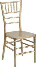 Flash Furniture Hercules Premium Series Chiavari Chairs for Formal Events and Banquets, Commercial/Residential All-Occasion Chairs, Set of 2, Gold