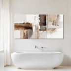 Azatyam Wall Art for Living Room Canvas Wall Art Abstract Beige Brown White Minimalist Modern Wall Decor for Bedroom Home Wall Art Picture Prints Horizontal Large Artwork Paintings Decor 20" x 40"