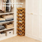 9-Tier Pre-Assembled Bamboo Storage Rack — A Space-Saving Shoe Organizer Perfect for Entryways, Closets, and Dorm Rooms.