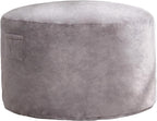 Hobestluk 5ft Bean Bag Chairs for Adults Large Beanbag Chair with Plush Faux Fur Cover Big Bean Bag Chair for Living Room Bedroom Dorm Office - Grey (50” x 50” x 24”)