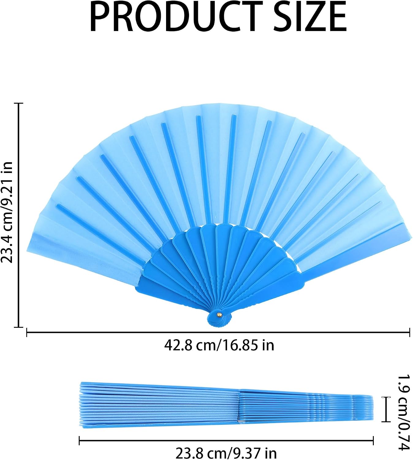 Women Hand Folding Fan, Portable Folding Hand Fans, Solid Color Dance Fans for Festivals, Performances and Decorations