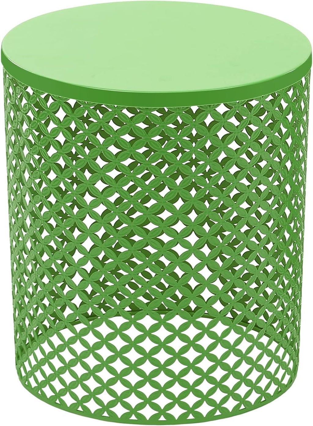 Xuthusman 2 Pack Outdoor Side Table,Metal Frame Accent Table Modern End Table Set Nesting Side Tables for Patio Balcony Garden Living Room Bedroom Indoor Outdoor Use（Green）