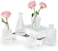 SUPMIND Glass Bud Vase Set of 5, Clear Small Flower Vases for Centerpieces in Bulk, Mini Vintage Vase for Rustic Wedding, Home,Table