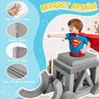16PCS Modular Kids Play Couch Versatile Toddler Sofa Bed with Washable Covers Convertible Foam Sofa for Playroom Bedroom Creative Fort Building Set for Boys & Girls (Grey)