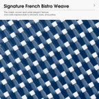 PURPLE LEAF Outdoor French Round 30" Bar Stool Set of 2 Oversized Backless Stackable Bar Chairs with Rattan Wicker Bamboo Print Aluminum Frame for Patio Island Poolside Bistro Deep Blue