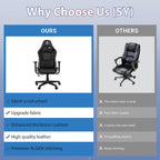 Gaming Chair,Video Game Chair with Massage Lumbar Support, Ergonomic Computer Chair Height Adjustable with Swivel Seat and Headrest