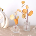 Small Bud Vases, Vintage Clear Glass Bud Vases in Bulk with Unique Embossed Patterns for Wedding Centerpieces, Table Decor, Rustic Party Reception Decorations (Clear)
