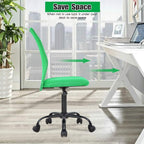 Home Office Desk Chair Ergonomic Mesh Computer Gaming Chair with Back Support Modern Executive Mid Back Rolling Swivel Chair for Men&Women (Green)