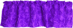 Zen Creative Designs 3D Rosette Window Valance Home Décor Bedroom Nursery Kitchen Window (58" Wide x 20" Long, Purple)