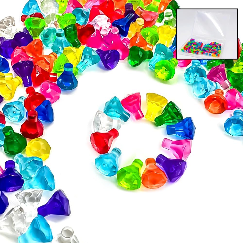 240PCS Gem Bricks, 120x Diamond Jewels, Rare Treasure Accessories Building Blocks Set, Compatible with legoes 31109 Set