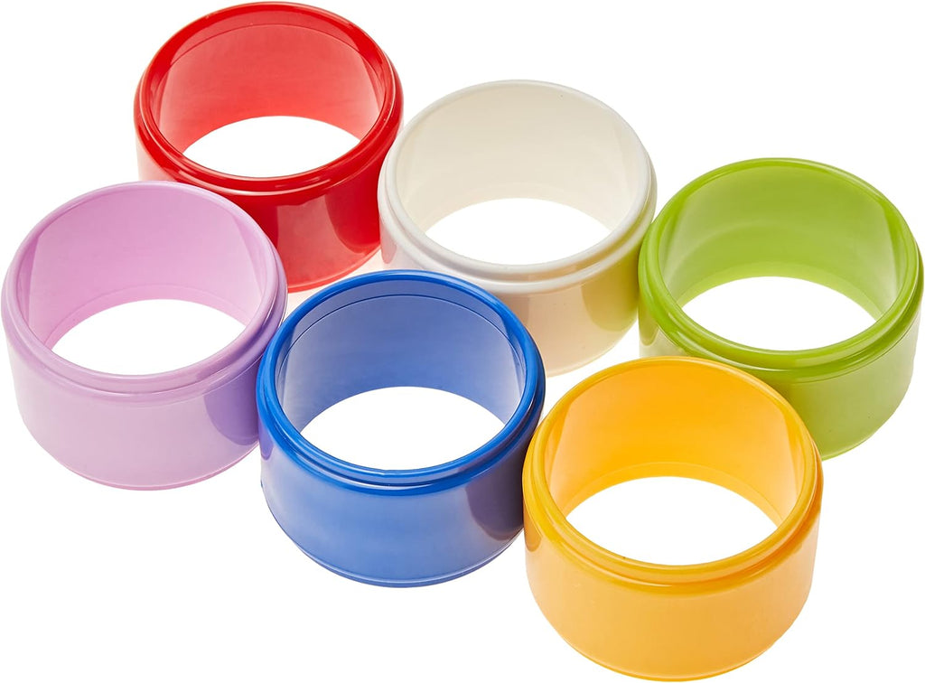 6 Napkin Rings by COSMOPLAST