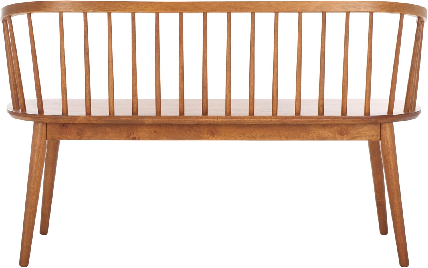 SAFAVIEH Furniture - Blanchard Spindle Bench - Honey - Solid Wood - Classic Windsor Design - Ideal for Entryway, Bedroom, Dining Room, 17.8" Seat Height (BCH8500H)