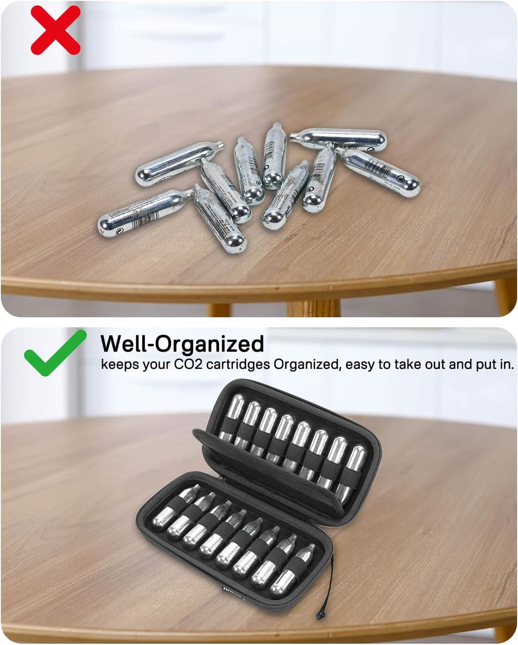 RAIACE CO2 Cartridges Storage Case Compatible with Crosman 丨Umarexss丨Leland 12-Gram 8-Gram Powerlet Cartridges. (for Sale is case only, CO2 Cartridges are not Included.)