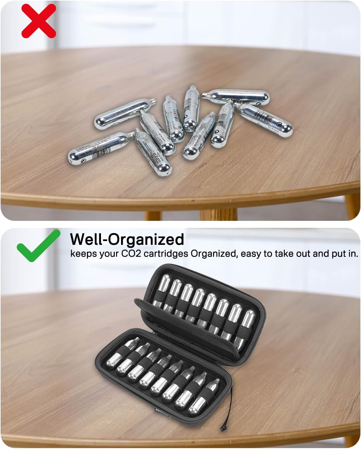 RAIACE CO2 Cartridges Storage Case Compatible with Crosman 丨Umarexss丨Leland 12-Gram 8-Gram Powerlet Cartridges. (for Sale is case only, CO2 Cartridges are not Included.)