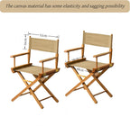 1 Set Director Chair Canvas Replacement with Wood Stick,18.9''L X 15''W Portable Replacement Cover Canvas for Directors Chair (Khaki)