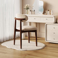 Modern Wooden Dining Chairs Set of 1, Fabric Upholstery Kitchen Chairs Farmhouse Dining Room Side Chairs for Restaurants, Cafes, Patio, Easy Assembly, Beige