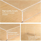 SortNStore Shelf Dividers for Closet Organization: 12" Tall x 12" Deep, Taller Adhesive Separators Features Acrylic Material and Provides Storage for Clothes and Purses in Bedroom Cabinets(8-Pack)