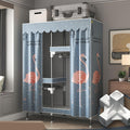 Canvas Wardrobe,Four-Column Portable Wardrobes for Bedroom,Closet Organizers 108 * 45 * 172 Cm New Base Design Fabric Wardrobe,Large Storage Space Foldable Wardrobe,Grey