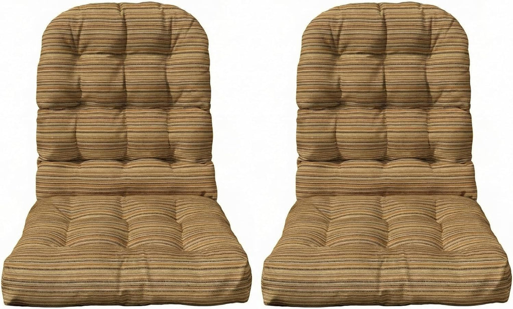 RSH DECOR: Outdura Tufted Adirondack Chair Cushion | 42.5” x 21” | Outdura Performance Fabric | Water & Fade-Resistant | Outdoor Cushion for Patio Furniture | Made in USA (Moran Sonoma)