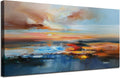 Brushart Abstract Wall Art Large Landscape Canvas Wall Art Pictures Paintings Wall Decor Living Room Textured Artwork for Dining Room Walls Bedroom Home Office, 48"x24"