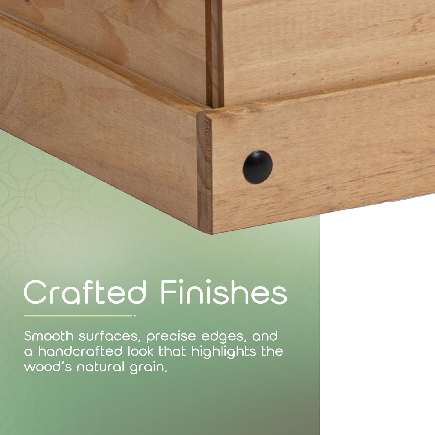 Corona Storage Chest with Lid – Natural Wood Trunk for Entryway, Bedroom, or Living Room – Safe-Stay Hinged Top for Easy Access