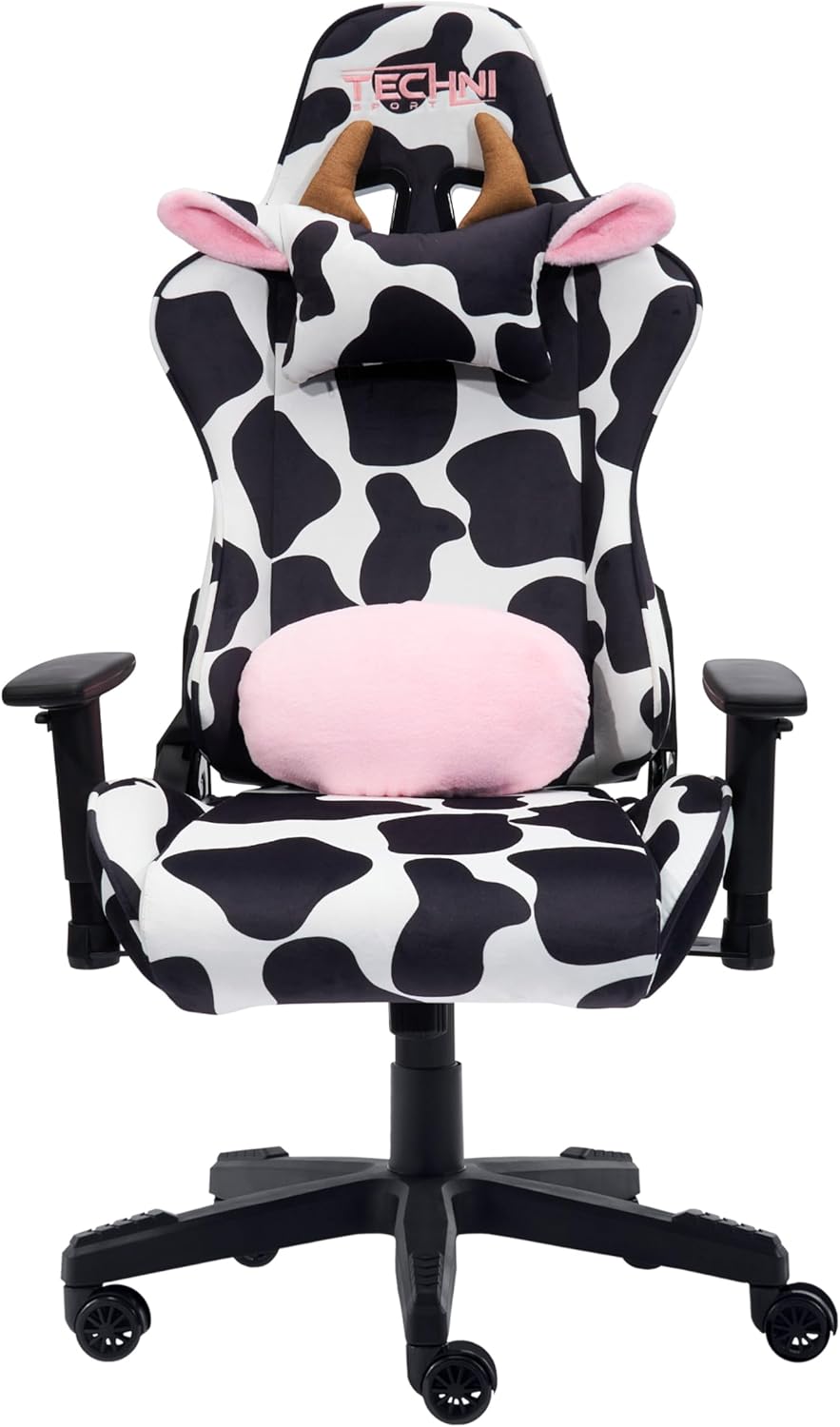 Techni Sport Black Cow Gaming Chair