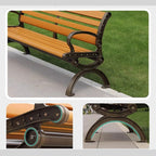 Patio Benches for Outdoors Park Chair Outdoor Bench Double Stool Backrest Community Leisure Garden Benches for Outdoors