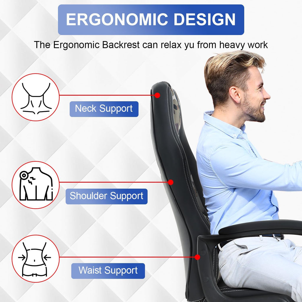 Gaming Chair PU Leather Chairs Ergonomic Office Chair Executive Computer Chairs High Back Computer Task with Lumbar Support Adjustable Height, Camo