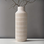 Farmhouse Large Ceramic Vase for Living Room Bedroom 15.75'' Flower Vase for Fake Plant Home Decor Office Table Shelf Fireplace Centerpieces Retro Vintage Classic Modern Rustic