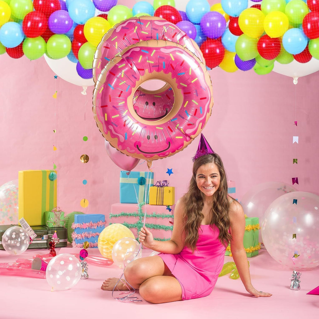 8FT Balloon Drop Net for Ceiling Release, Balloon Transport Bags, Holds 100 Balloons, Balloon Drop Kit with Pull Cord, Party Decoration for Gender Reveal, Wedding, Birthday, New Year’s Eve & Christmas