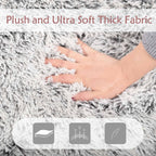Plush Faux Fur Bean Bag Chairs, Memory Foam Filled Sofa Chair Shape Bean Bag for Adults/Teens/Kids, Ultra-Soft Lazy Sofa for Living Room Bedroom College Dorm, Grey