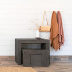 Transformer Table - Extendable Dining Bench, Solid Wood Expandable Seating 1–6, Multifunctional Dining Bench with Integrated Storage, Modern Farmhouse Wood Bench, Dark Grey