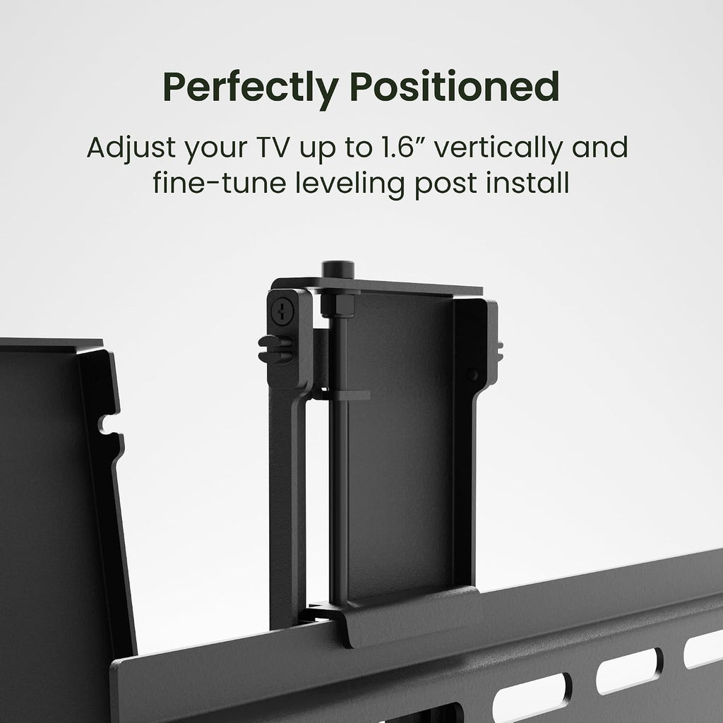 Kanto PT405 Pro Series Ultra Low-Profile Tilting TV Mount for 50” - 90” TVs | Razor-Thin 0.7” Profile | 125 lbs Capacity | Kickstand for Cable Access | Black