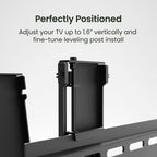 Kanto PT405 Pro Series Ultra Low-Profile Tilting TV Mount for 50” - 90” TVs | Razor-Thin 0.7” Profile | 125 lbs Capacity | Kickstand for Cable Access | Black