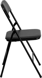 Flash Furniture Madison 5-Piece Folding Card Table and Chairs Set, Portable Event Table and Chairs Set, Black