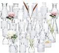 Glass Bud Vase Set of 32 pcs,Bud Vases in Bulk,Small Vases for Centerpieces, Mini Flower Vase Bulk for Rustic Wedding Home Table Decorations
